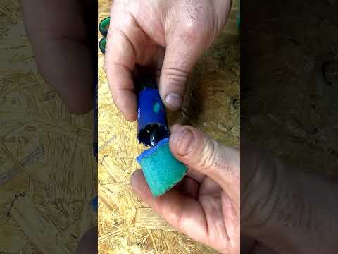 Remember this trick. Drilling metal with a crown and a damp sponge. #shorts