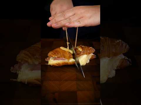 ASMR | Croissant with ham and cheese ! #Shorts
