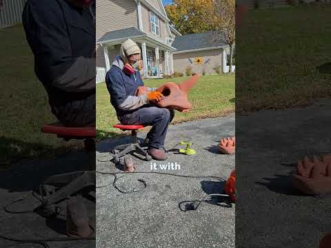 I'm Making a Life Sized Pokemon Skull! Part 6 Putty and Sanding #shorts