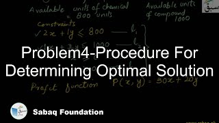 Problem4-Procedure For Determining Optimal Solution