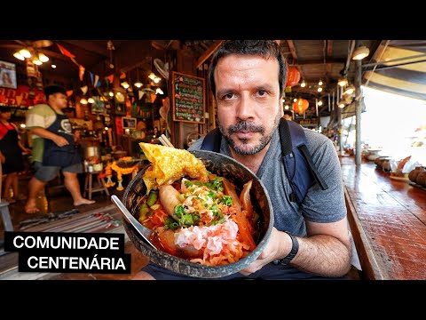 Comendo de tudo no MERCADO FLUTUANTE menos visitado da Tailândia 🇹🇭