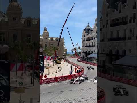 HAMILTON CRASH AT THE MONACO GP IN FP3😱 #f1 #scuderiaferrari #lewishamilton #crash #casino