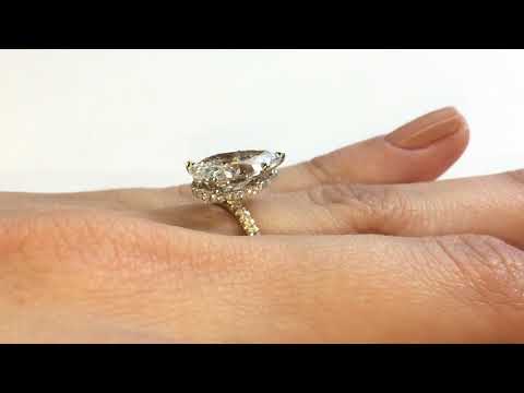 3.23 ct Pear Shape Diamond Two-Tone Ring
