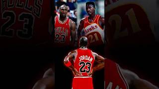 Aerial battle between Jordan and Wilkins#michaeljordan #dominiquewilkins #chicagobulls #rider #goat