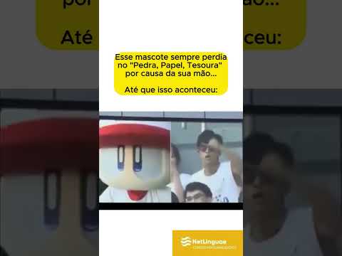 Esse mascote sempre perdia no "Pedra, Papel, Tesoura" por causa da sua mão. Até que isso aconteceu: