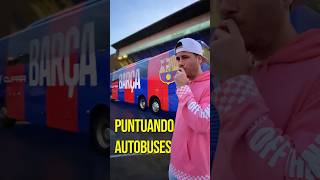 Poniendo nota al autobús del FC BARCELONA #futbol #laliga