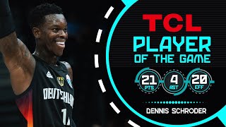 Dennis Schroder (21 PTS) | TCL Player Of The Game | MNE 🇲🇪 vs GER 🇩🇪 | FIBA EuroBasket 2025