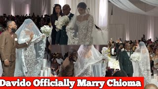 Chioma Adeleke Walking Down The Aisle As Davido Officially Weds Her In Miami 