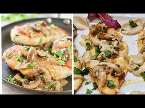 SCALOPPINE DI POLLO AI FUNGHI 🍄 CREMOSISSIME | Chicken escalopes in mushroom sauce 😋 so yummy