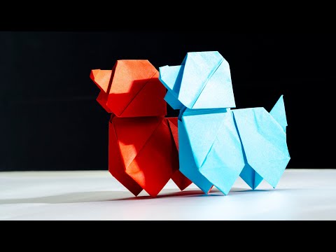 How to make a paper dog | Origami animals