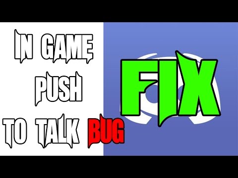 discord push to talk not working in game