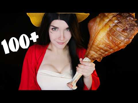 ASMR 🥩🥕  100+ TRIGGERS FOOD by calories 🍗🥦 АСМР 100+ ТРИГГЕРОВ ЕДЫ по калориям 🍬 [ Eating / Mukbang]