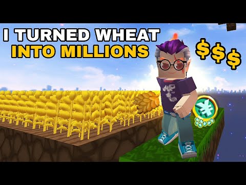 I Turned WHEAT into MILLIONS Coins in Skyblock(Insane Profit) Blockman Go