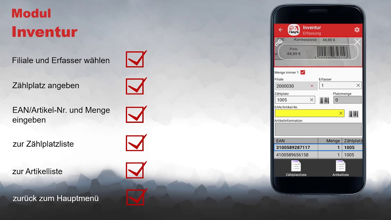 Inventur im Einzelhandel durchführen | COSYS POS Non Food Demo