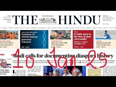 10 January 2025 The Hindu Newspaper Analysis