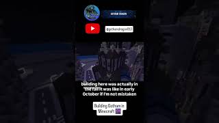 Building Gotham City in Minecraft | Episode 1 short #batman #dc #gothamcity #minecraft