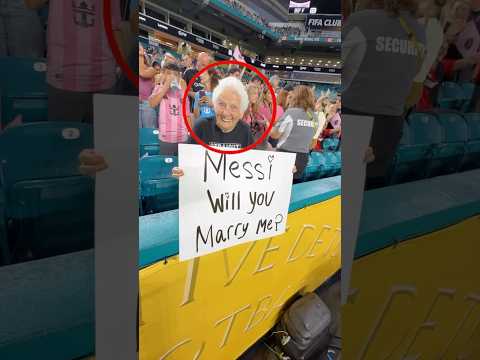 Grandma Proposed Messi in Public #shortsvideo
