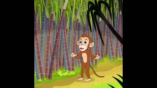 क्या बंदर मामा को गन्ने का रस मिला? 🧃🐵 #kidsvideo #funny #shorts