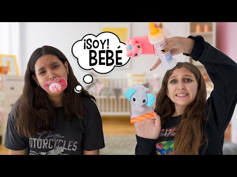 Mimi es niñera de BEBÉ Juli por un dÃa - Baby For a Day Challenge