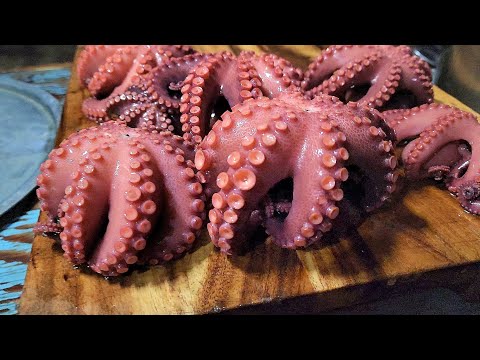 Coctel de pulpo, pesca, cocción y preparación