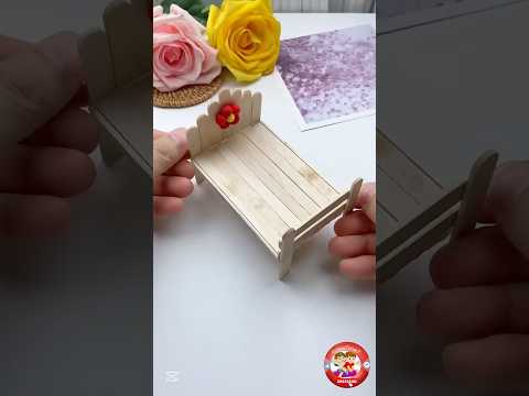 DIY Toy Bed for Kids with Popsicle Sticks โ Easy & Fun Craft Idea | KidiesTime7 | children DIY ideas