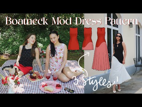 Beginner Friendly Summer Sewing!! (Boatneck Mod Dress Sewing Tutorial & PATTERN)