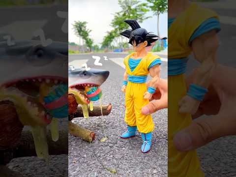 Stop HELP! Slime Shark bite Bulma Head😱 Dragon-Ball Action Figure Toy ASMR #usa #goku