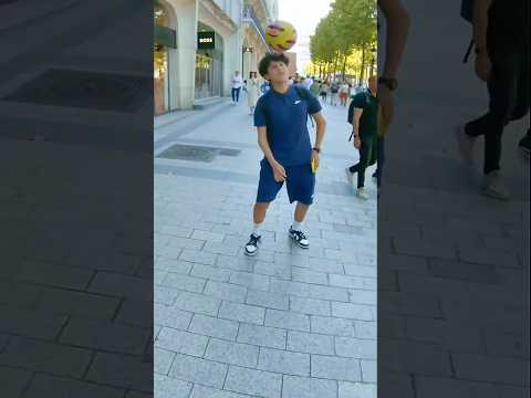Soccer test on street#funny #soccer #streettest #passersby #foryou #fyp