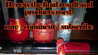 Orange Glitter Halloween Nail Tutorial