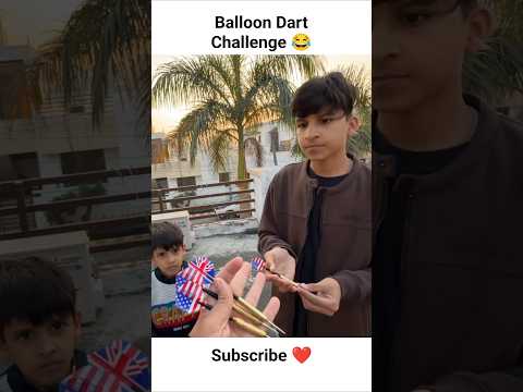 Balloon Dart Challenge 😂 #shorts @souravjvlogs @piyushjocgaming #souravjoshivlogs #familyfun