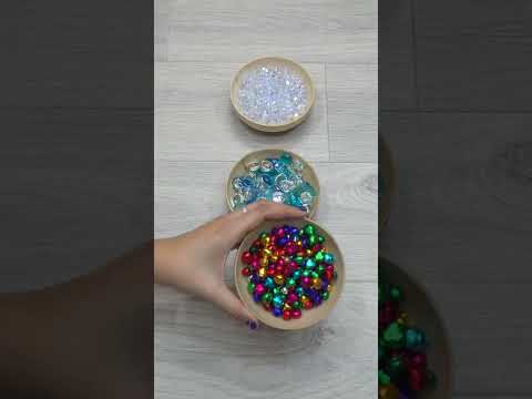 Oddly Satisfying REVERSE video Wonderful Beads Bells Balls #beads #oddlysatisfying #dominogirl