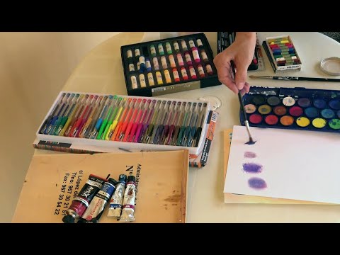 cómo hacer color violeta con diferentes técnicas de pintura