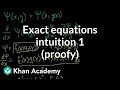 Understanding Exact Equations