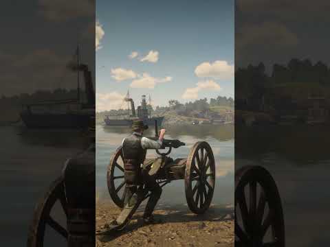 Cannon vs boat in red dead redemption 2 #rdr2 #gaming
