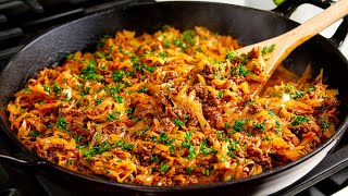 I Make This When I Have Cabbage and Ground Beef — It’s TOO GOOD! Easy One-Pan Dinner