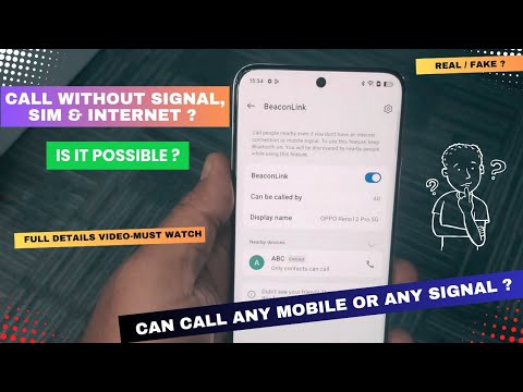 Oppo Mobile Call to Anyone Without Sim, Signal & Internet | Is it Possible ? | Beacon Link Feature