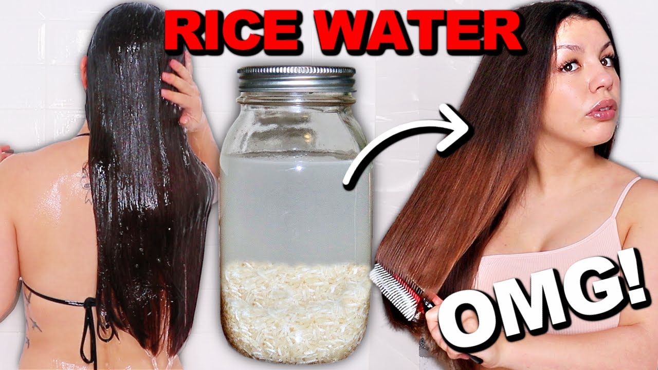 Rice water for extremely fast hair growth - the best way to use rice water rinse for hair growth - Audrey Victoria