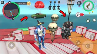 Rope Hero Cheatground MOD (rope hero drive car on water surface) wood box spawn on car - Gameplay HD