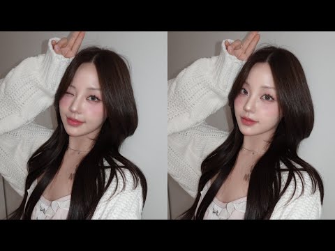 요즘 토끼상 메이크업은 이렇게..!🐰🩷(핑잘봄 쿨톤 메이크업/존예 속눈썹/유리알 촉촉립) | 령령Ryeongryeong