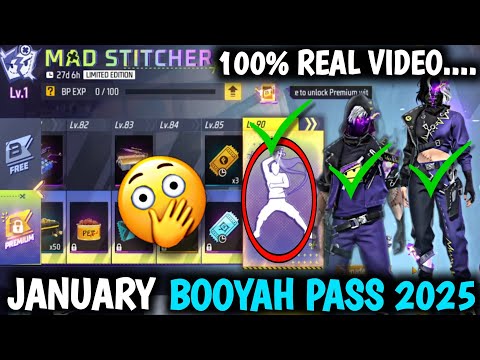 January Booyah Pass 2025| New Year Booyah Pass Free Fire kaise hai ? January Booyah Pass emote Event