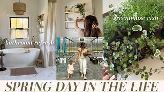 SPRING DAYS | Spring Bathroom Refresh, Greenhouse Trip, and Spring Tablescape