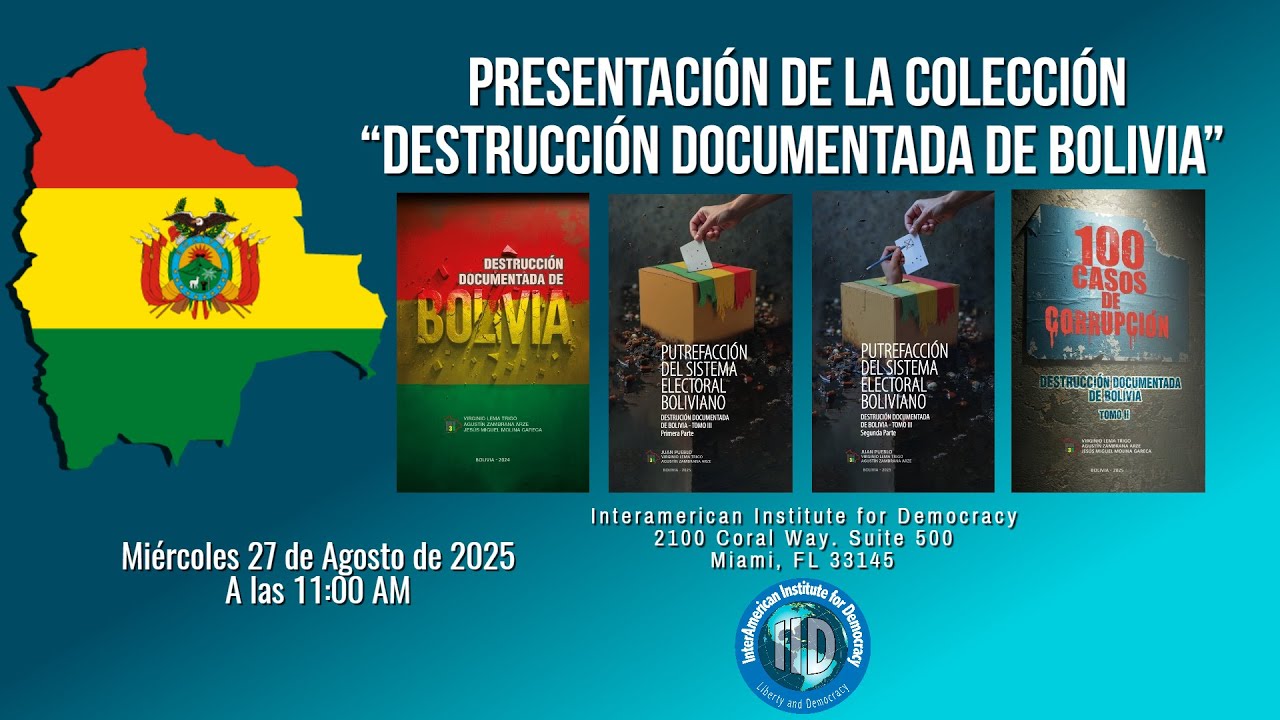 Presentación de la colección “Destrucción documentada de Bolivia” (4 libros)