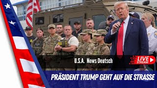 Trump LIVE auf der Strasse mit der Polizei von Washington D.C.