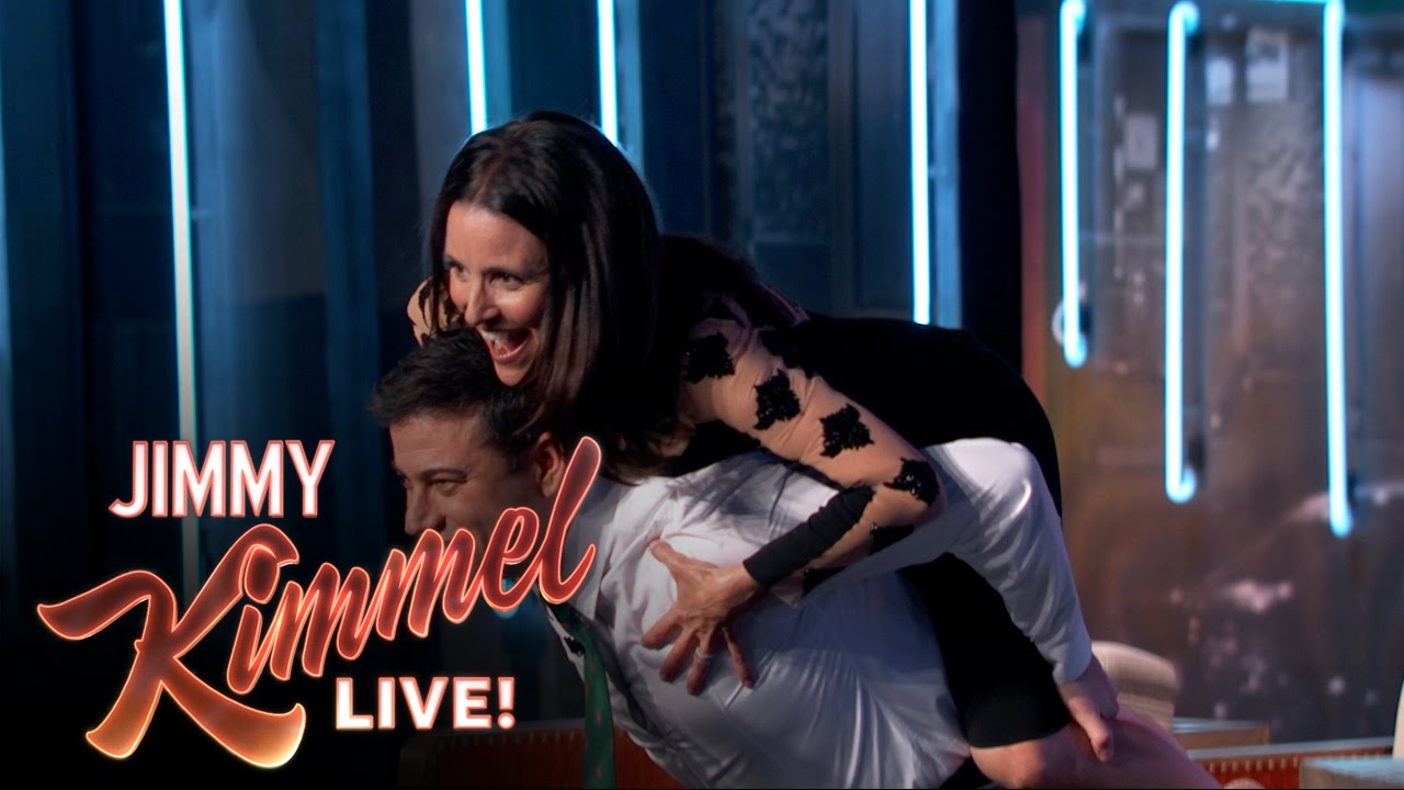 Jimmy Kimmel Does Julia Louis-Dreyfus Squats For Joe Biden