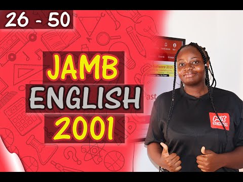 JAMB CBT English 2001 Past Questions 26 - 50