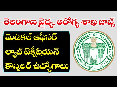 తెలంగాణ వైద్య, ఆరోగ్య శాఖలో ఉద్యోగాలకు దరఖాస్తులు ఆహ్వానం | Telangana Health Department Jobs 2025