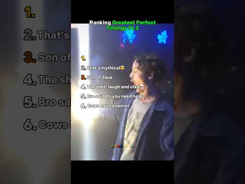 Ranking Greatest Perfect Timings Pt.2 #ranking #perfect #timing