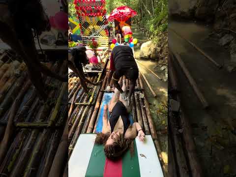 Bamboo rafting and limestone massage Jamaica 🇯🇲