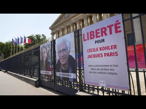 YouTube video thumbnail: Two French Nationals Held for Three Years in Iran Have Been Released, Macron Says