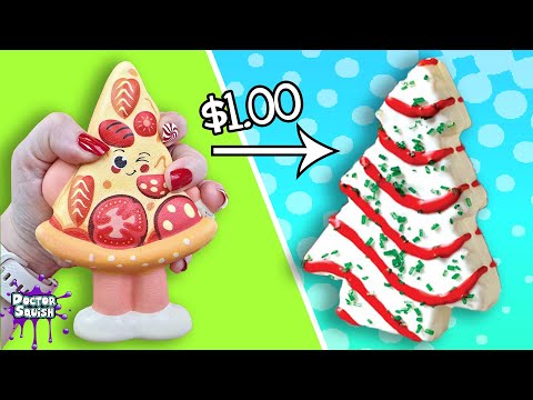 Turning $1 Squishy into Christmas Tree Cake!